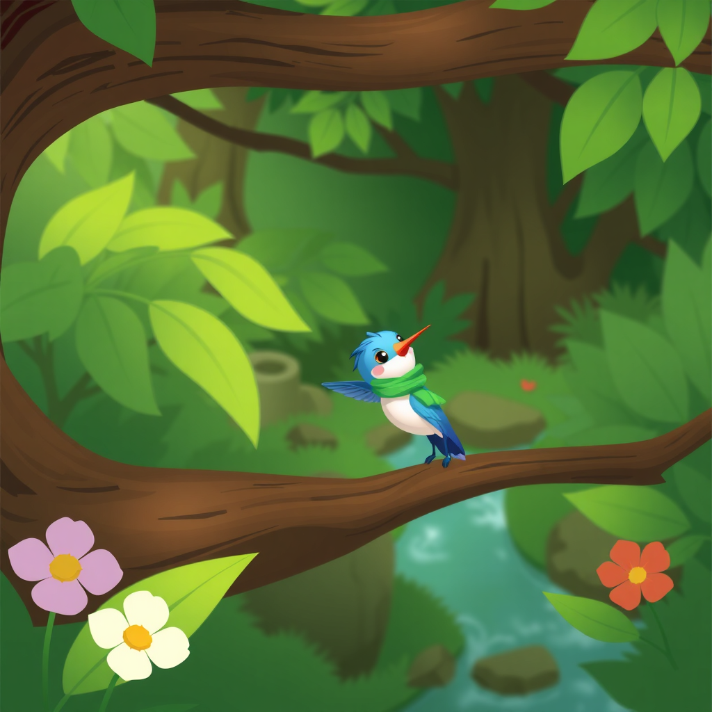 Illustration for A Hummingbird's Dream